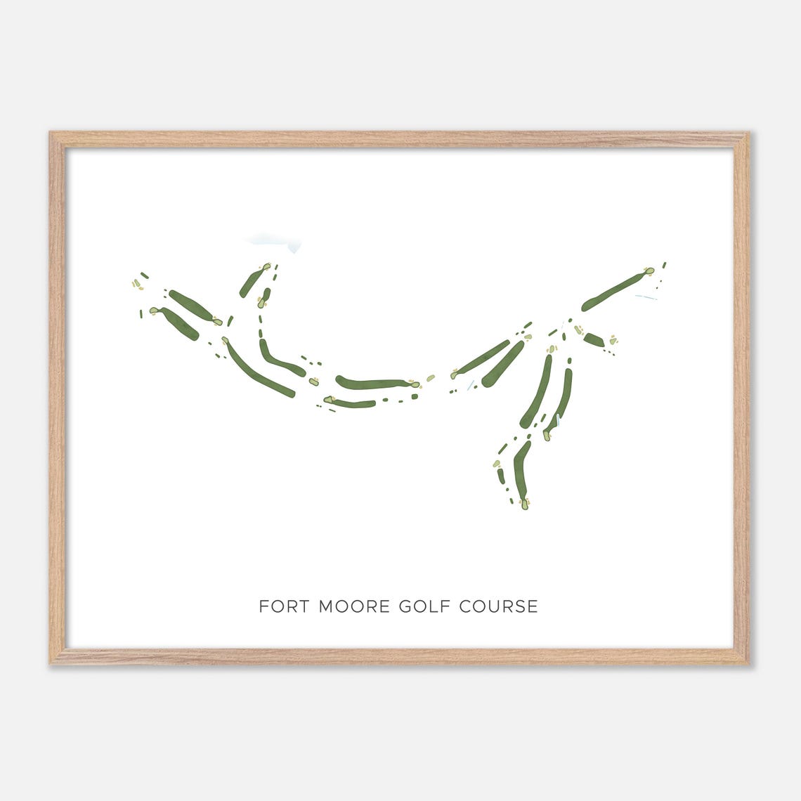 Fort Moore Golf Course Minimalist Map Art Golfer Gift Poster