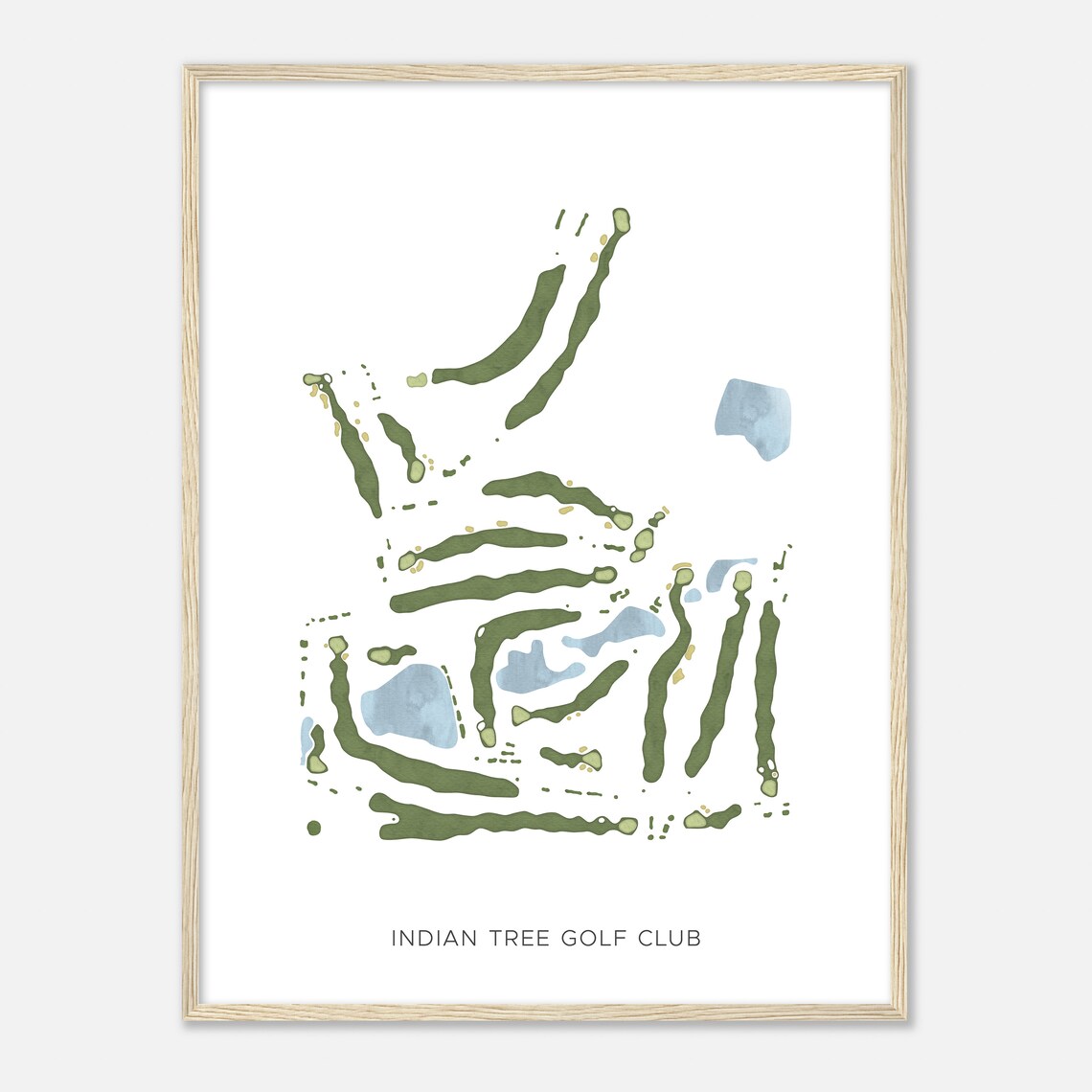 Indian Tree Golf Club Colorado Modern Watercolor Map Golfer Gift Golf Wall Art Golf Poster Print Course Layout - Image 2