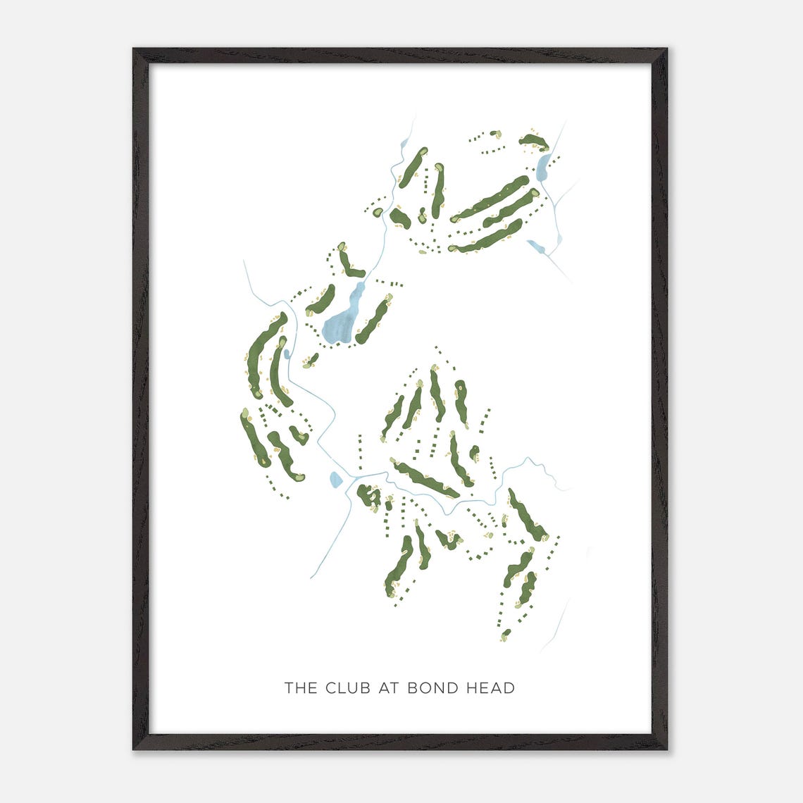 The Club at Bond Head Modern Minimalist Watercolor Map Poster - Image 2