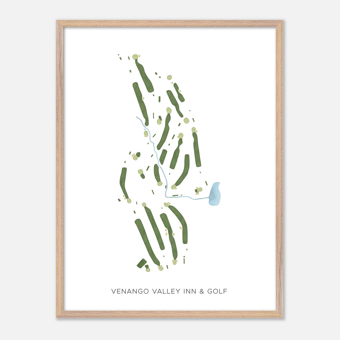 Venango Valley Inn & Golf Venango Pennsylvania Modern Watercolor Poster - Image 6