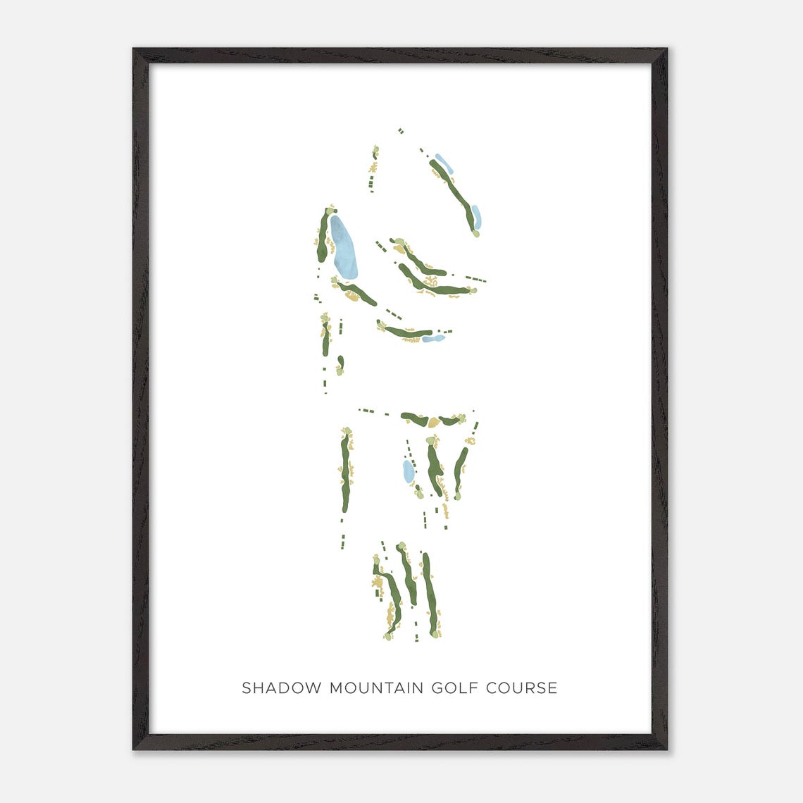 Shadow Mountain Golf Course Minimalist Watercolor Map Poster - Image 2
