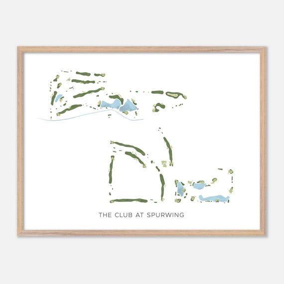 The Club At Spurwing In Meridian Idaho Modern Watercolor Map Golfer Gift Golf Wall Art Golf Poster Print Course Layout