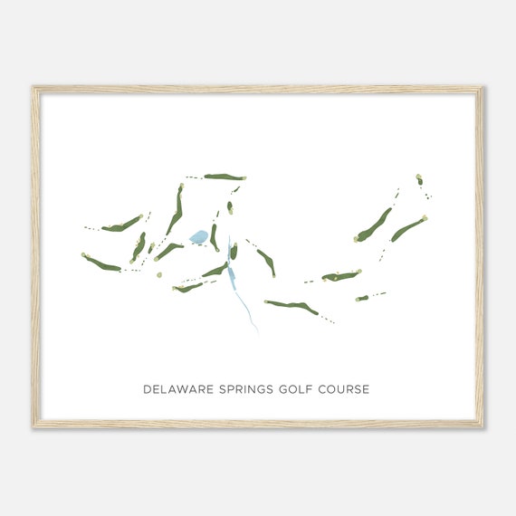 Delaware Springs Golf Course Texas Modern Watercolor Map Golfer Gift Golf Wall Art Golf Poster Print Course Layout