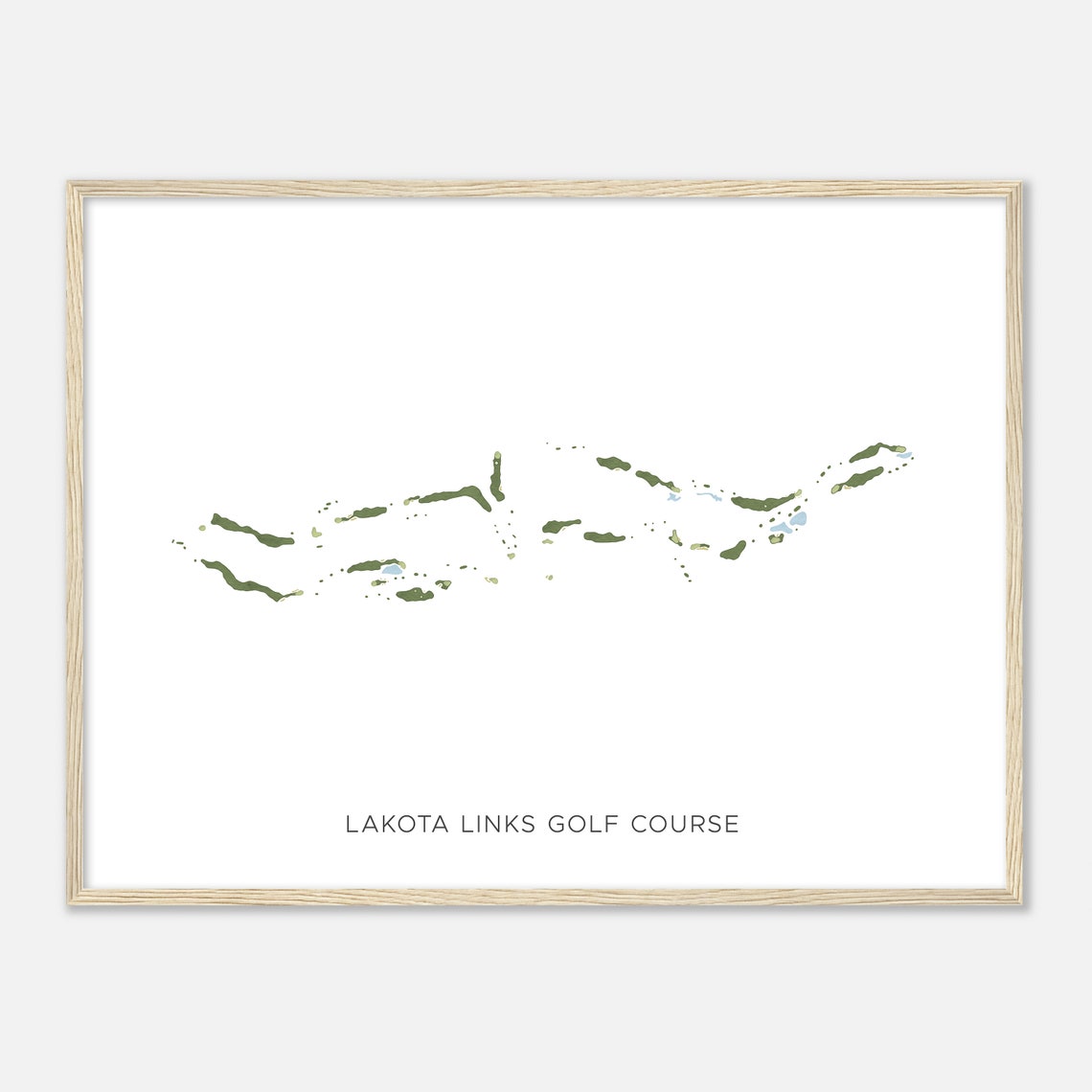 Lakota Links Golf Course Colorado Minimalist Watercolor Map Print