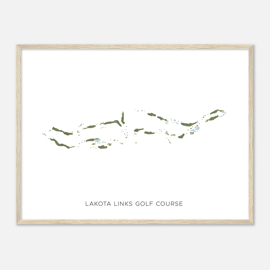 Lakota Links Golf Course Colorado Modern Watercolor Map Golfer Gift Golf Wall Art Golf Poster Print Course Layout