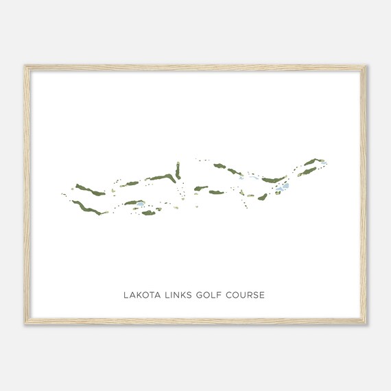 Lakota Links Golf Course Colorado Modern Watercolor Map Golfer Gift Golf Wall Art Golf Poster Print Course Layout