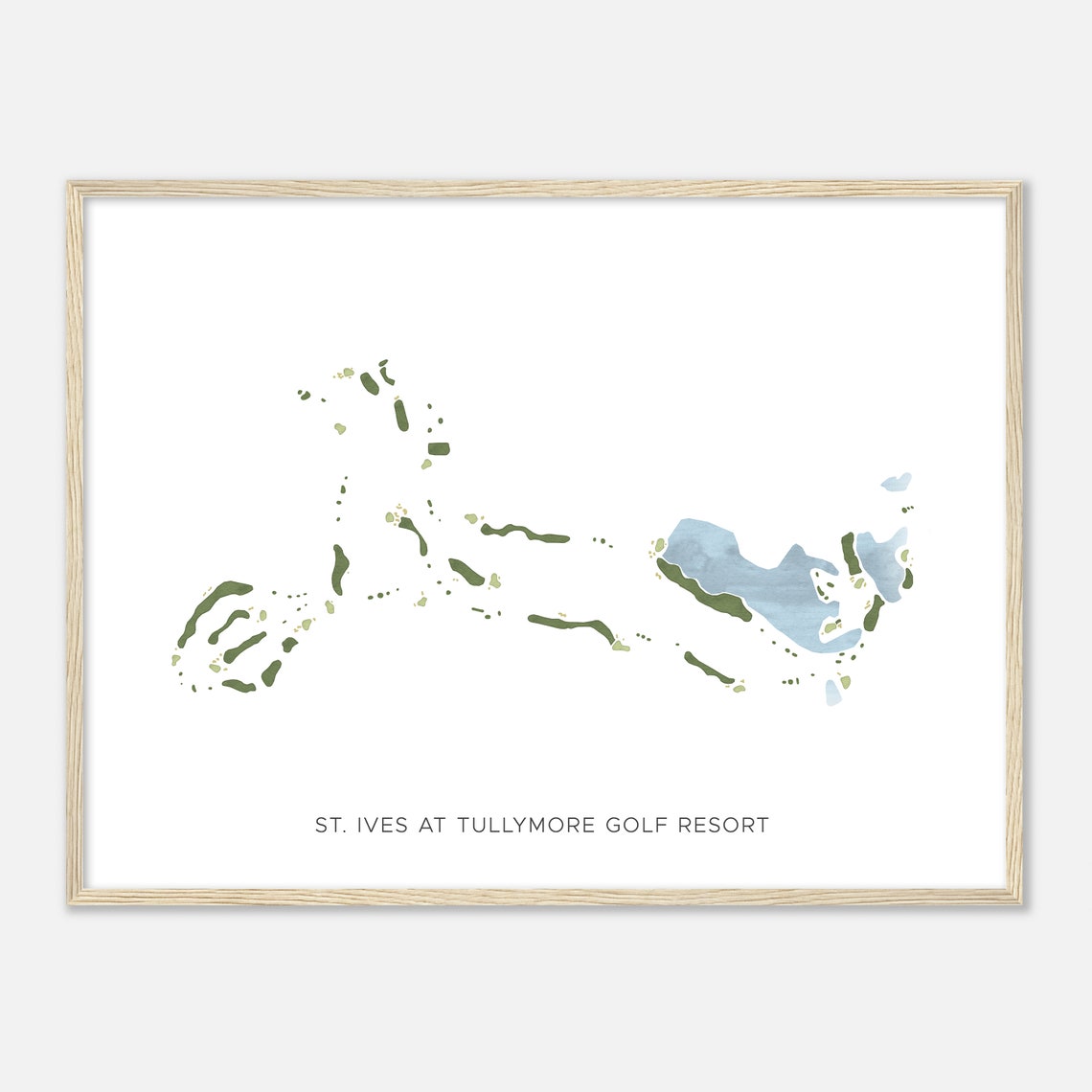 St Ives at Tullymore Golf Resort Poster Minimalist Golf Map Gift