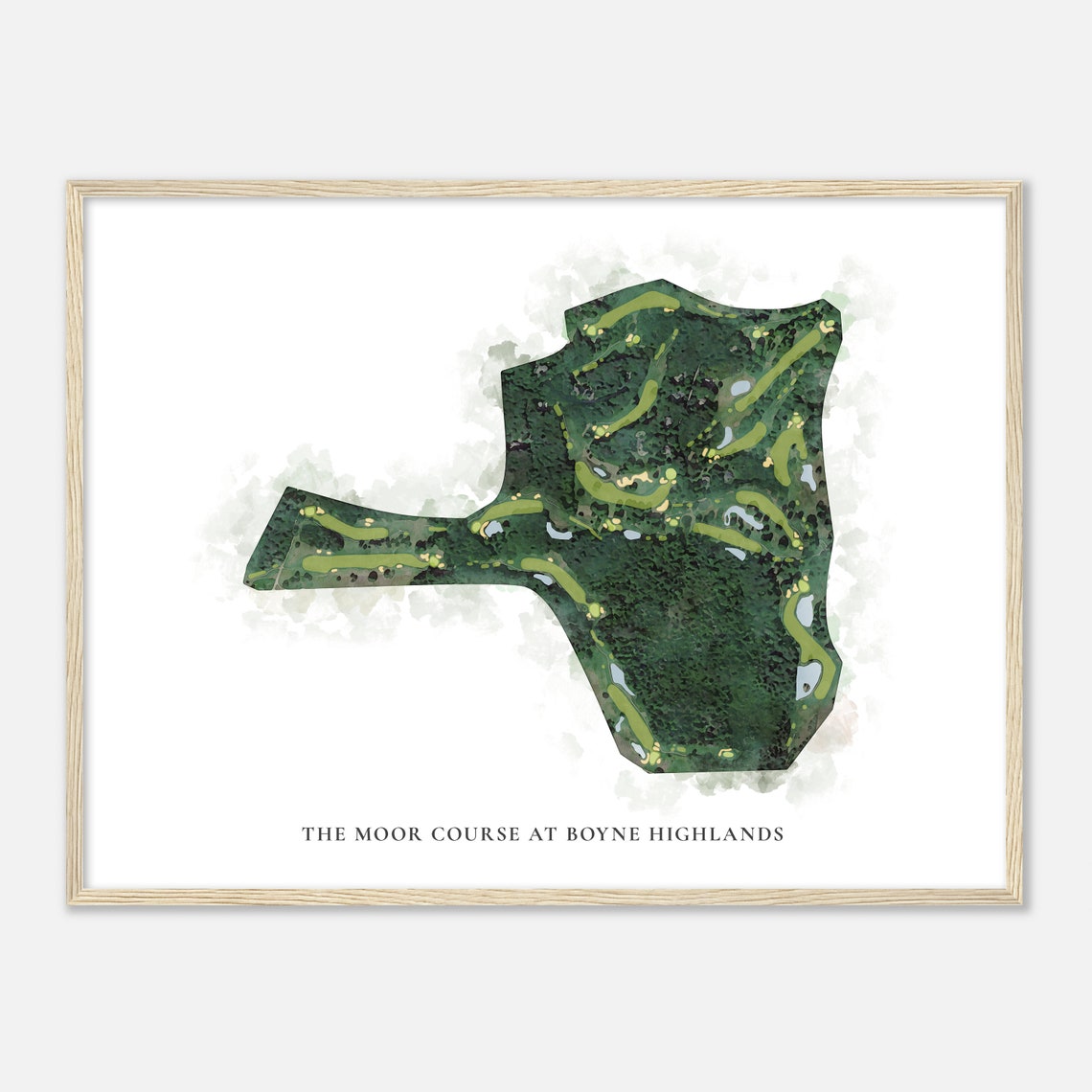 The Moor Course at Boyne Highlands Michigan Classic Watercolor Poster - Image 2