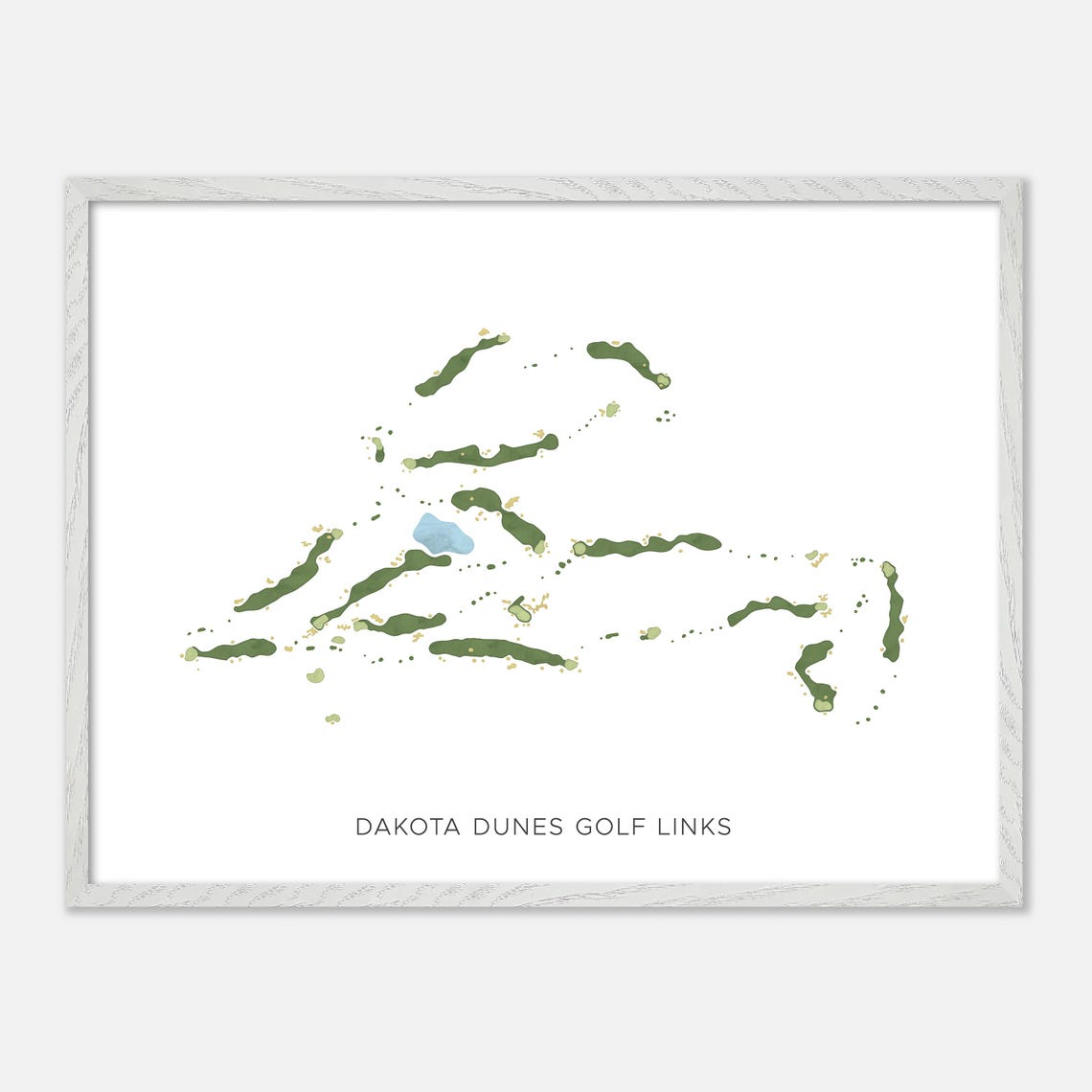 Dakota Dunes Golf Links Canada Minimalist Watercolor Golf Map Poster - Image 3