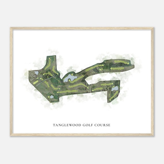 Tanglewood Golf Course Missouri Classic Watercolor Map Golfer Gift Golf Wall Art Golf Poster Print Course Layout