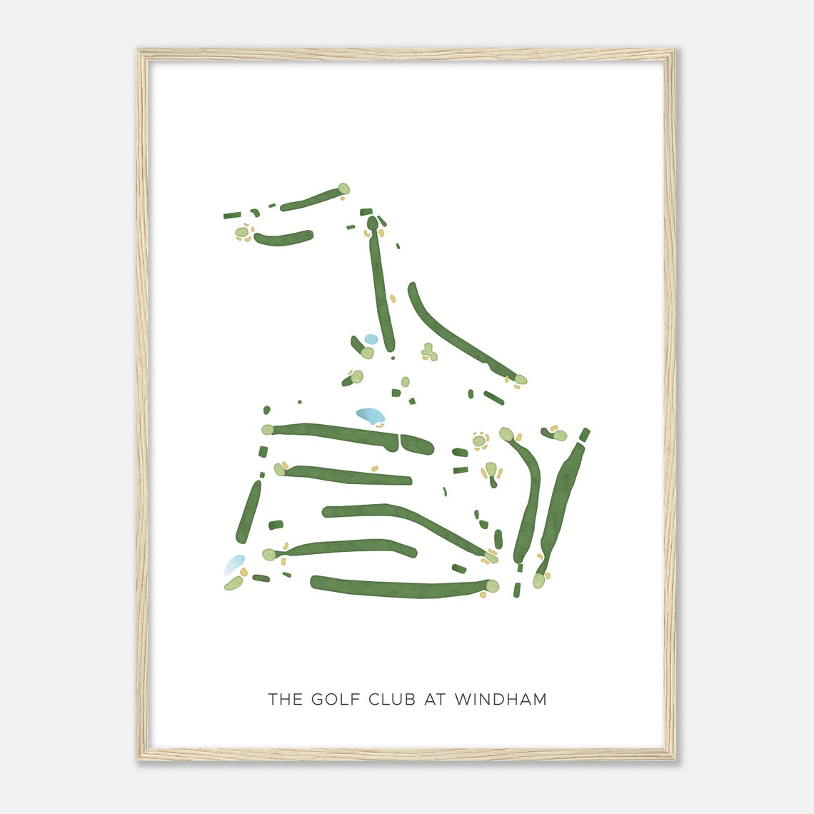 The Golf Club at Windham Minimalist Fairway Line Course Map Poster - Image 2