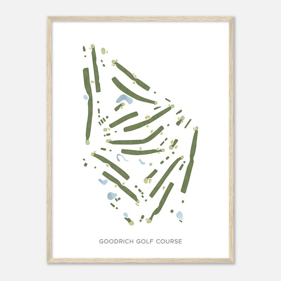 Goodrich Golf Course Minnesota Modern Watercolor Map Golfer Gift Golf Wall Art Golf Poster Print Course Layout