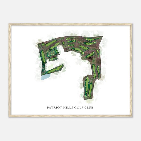 Patriot Hills Golf Club New York Classic Watercolor Map Golfer Gift Golf Wall Art Golf Poster Print Course Layout