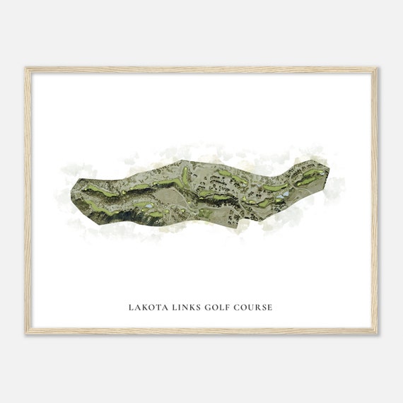 Lakota Links Golf Course Colorado Classic Watercolor Map Golfer Gift Golf Wall Art Golf Poster Print Course Layout