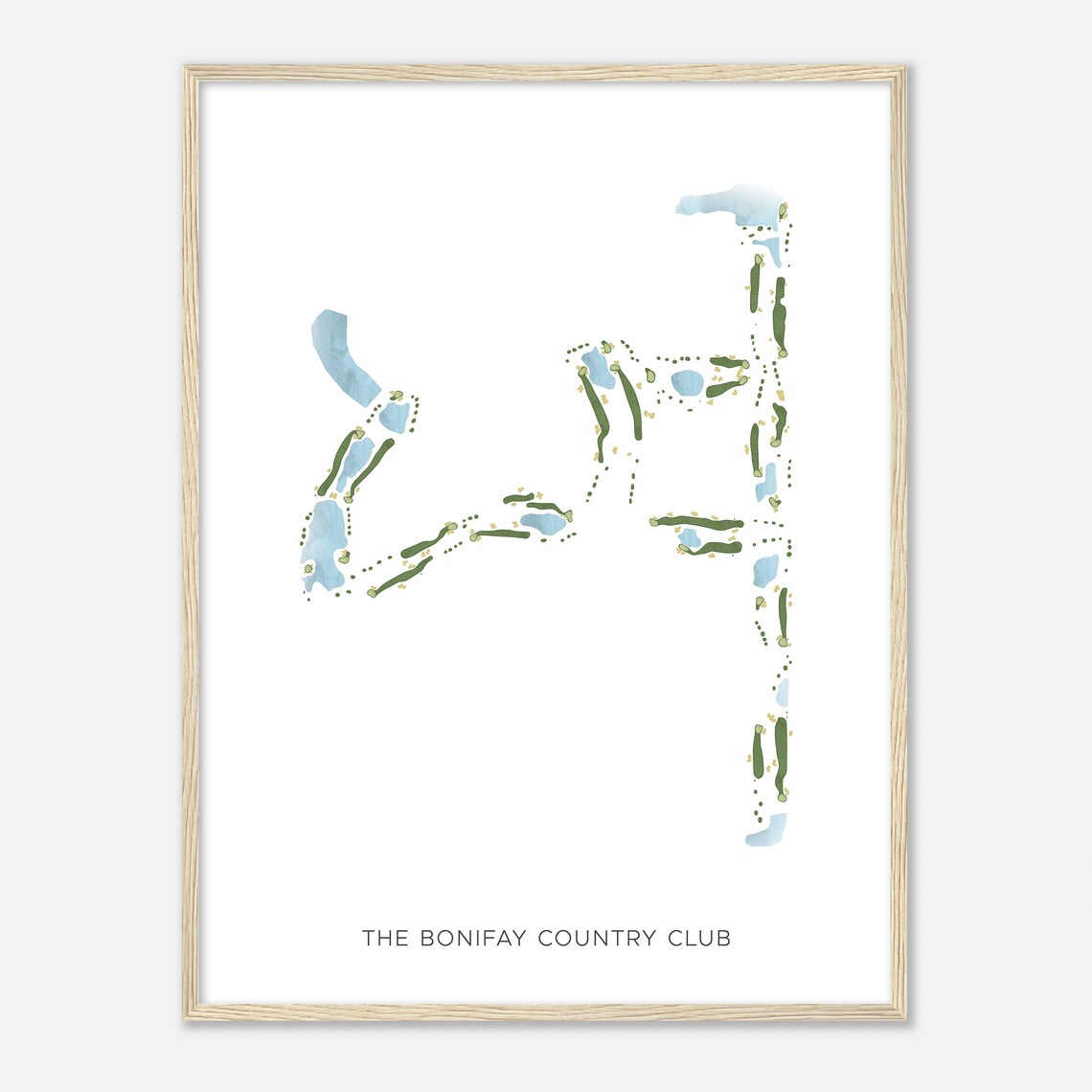 The Bonifay Country Club Florida Modern Watercolor Map Poster - Image 2