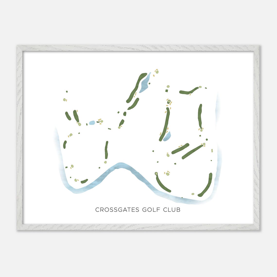 Crossgates Golf Club Pennsylvania Modern Watercolor Map Poster - Image 4