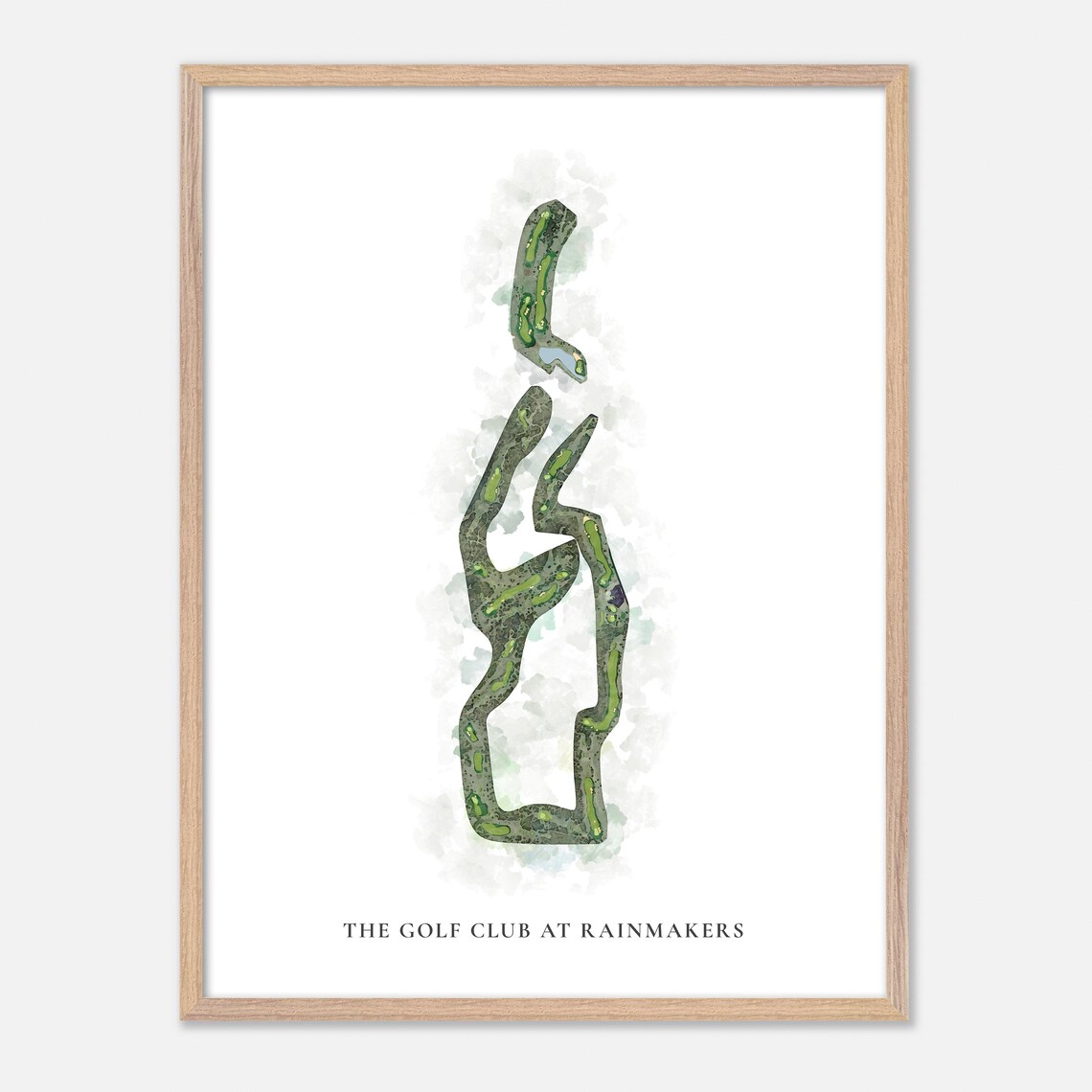 The Golf Club at Rainmakers New Mexico Classic Watercolor Map Poster - Image 6