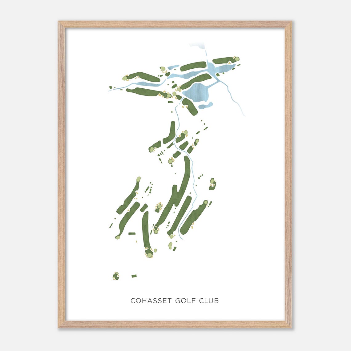 Cohasset Golf Club Modern Minimalist Golf Course Map Art Poster - Image 2