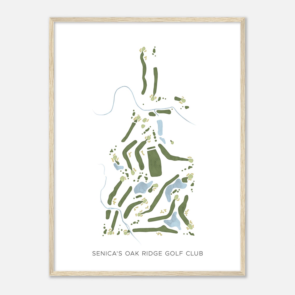 Senicas Oak Ridge Golf Club Poster Minimalist Map Golfer Gift - Image 2