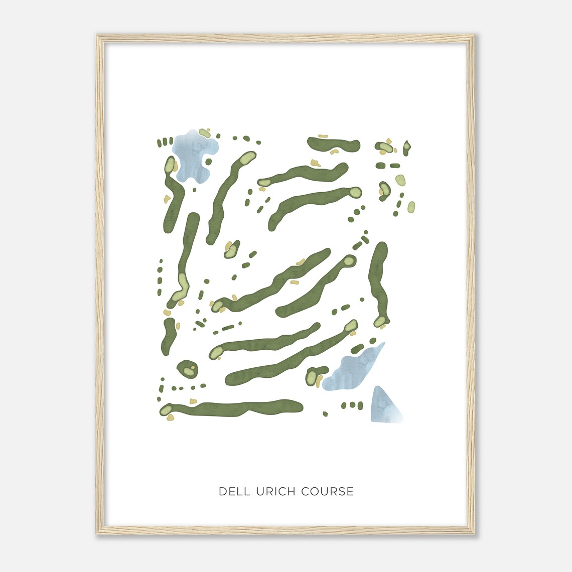 Dell Urich Course Arizona Modern Watercolor Map Golfer Gift Golf Wall Art Golf Poster Print Course Layout - Image 2