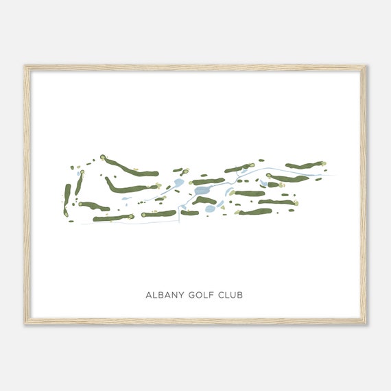 Albany Golf Club Minnesota Modern Watercolor Map Golfer Gift Golf Wall Art Golf Poster Print Course Layout
