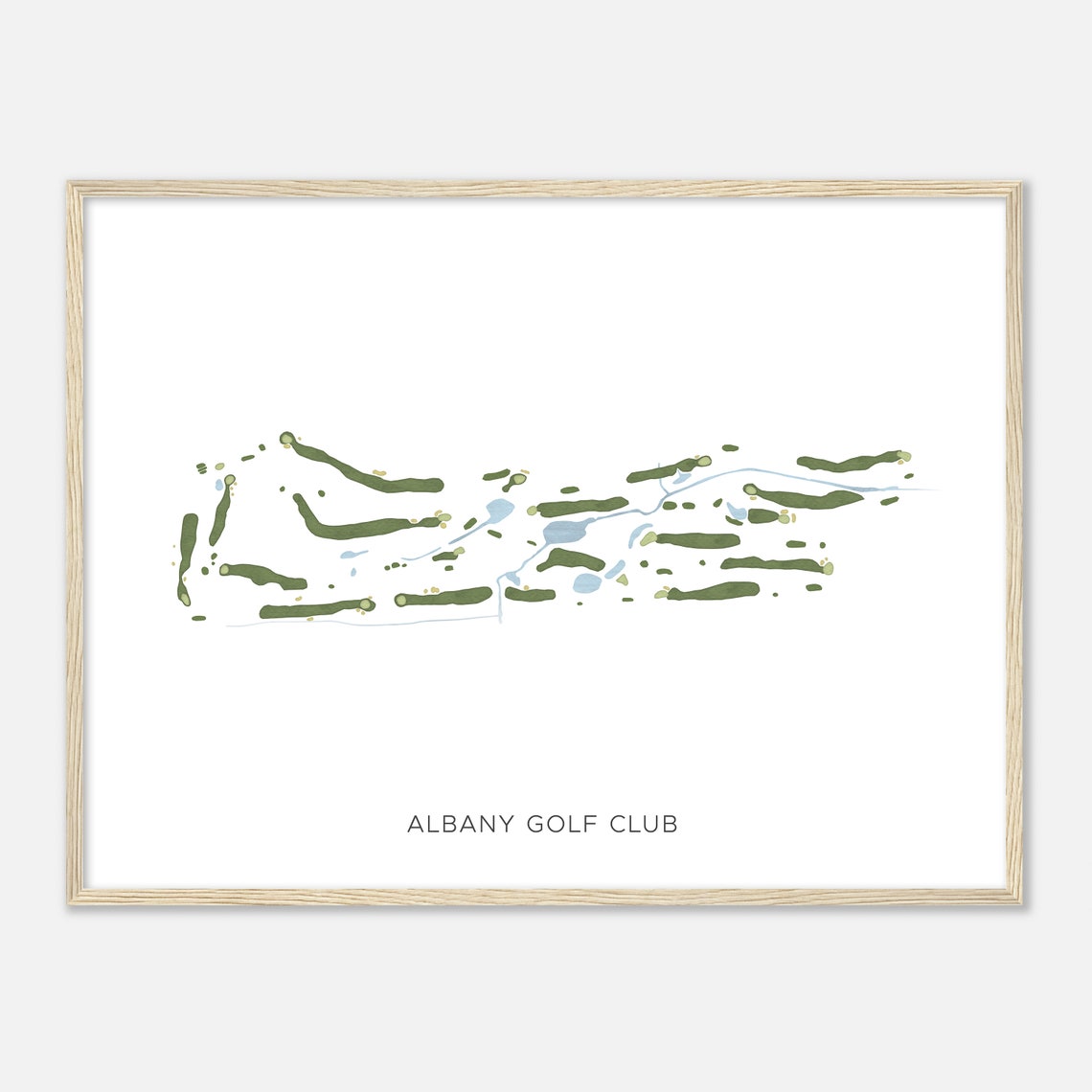 Albany Golf Club Course Minnesota Modern Watercolor Map Poster