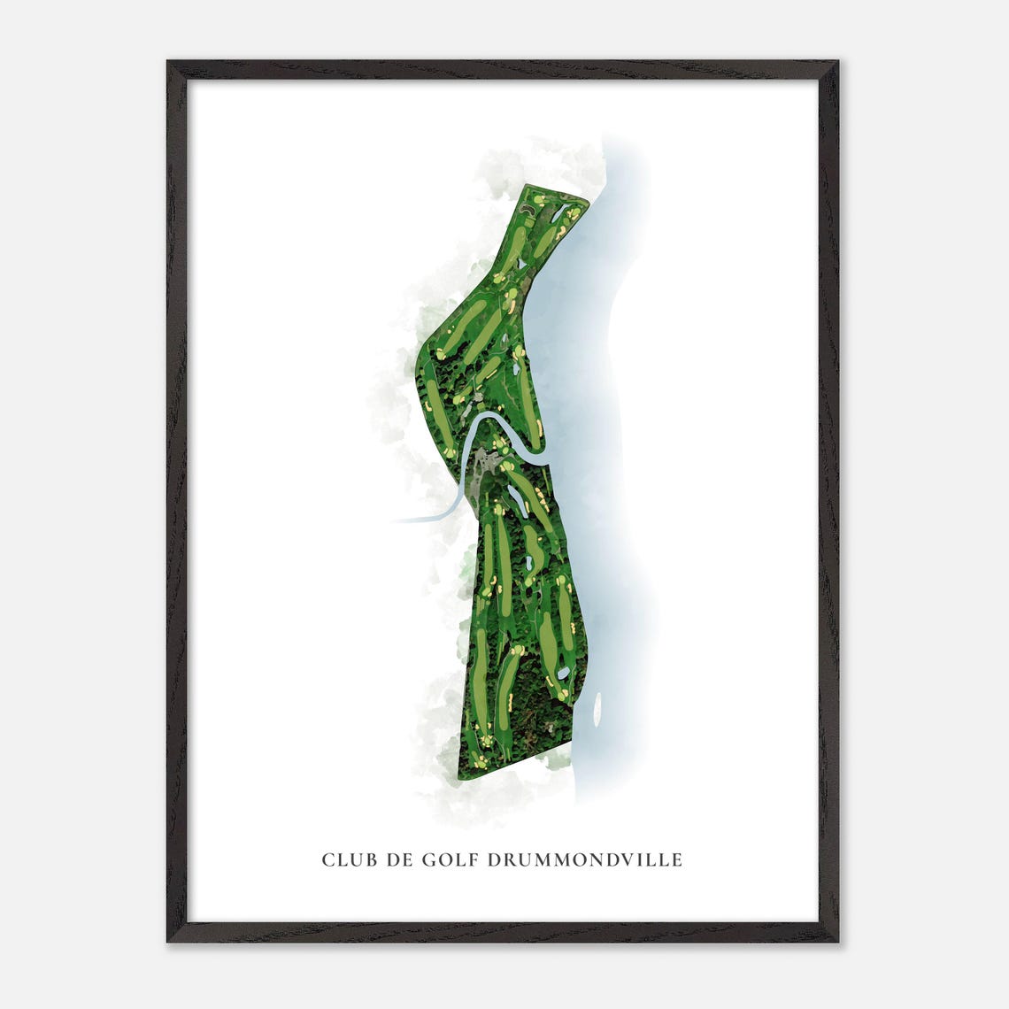 Club de Golf Drummondville Canada Classic Watercolor Map Poster - Image 2
