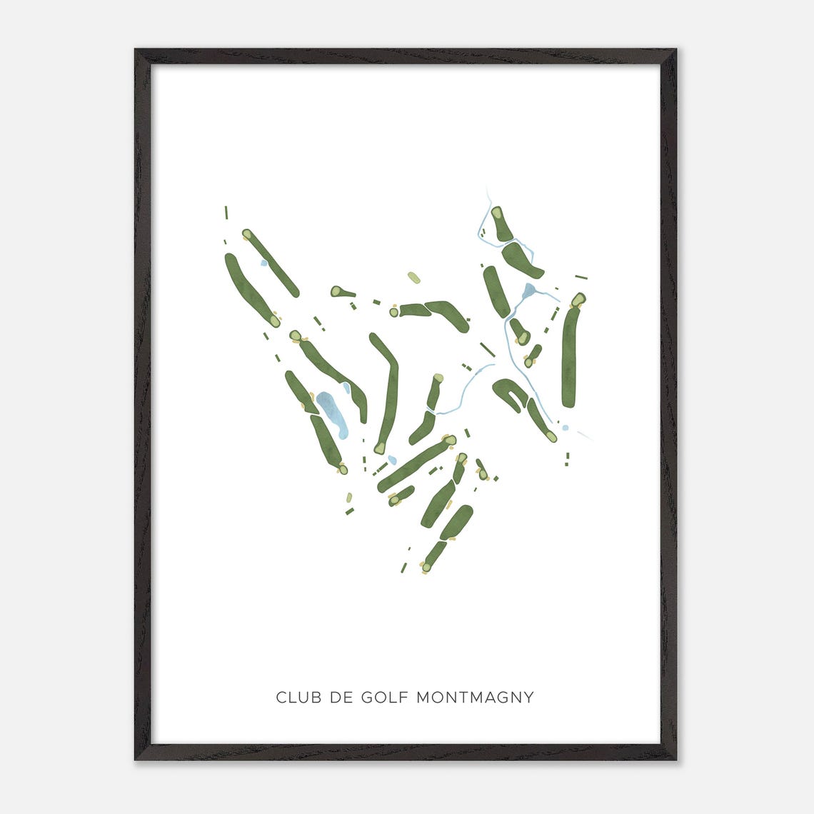 Club De Golf Montmagny Modern Minimalist Watercolor Golf Map Poster - Image 2