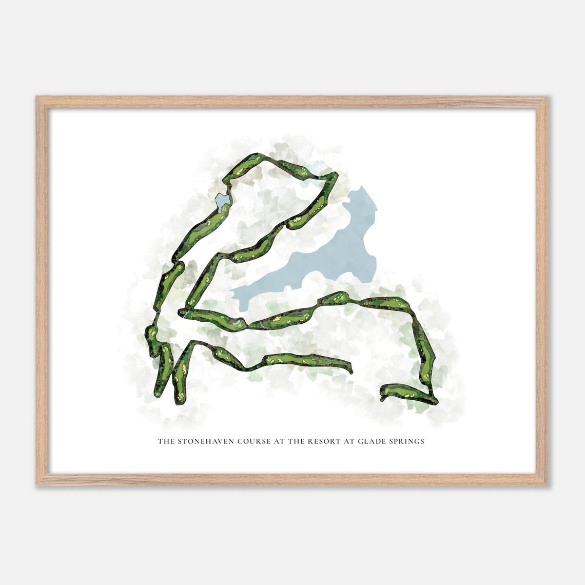 Stonehaven Course Glade Springs Resort Classic Watercolor Map Poster