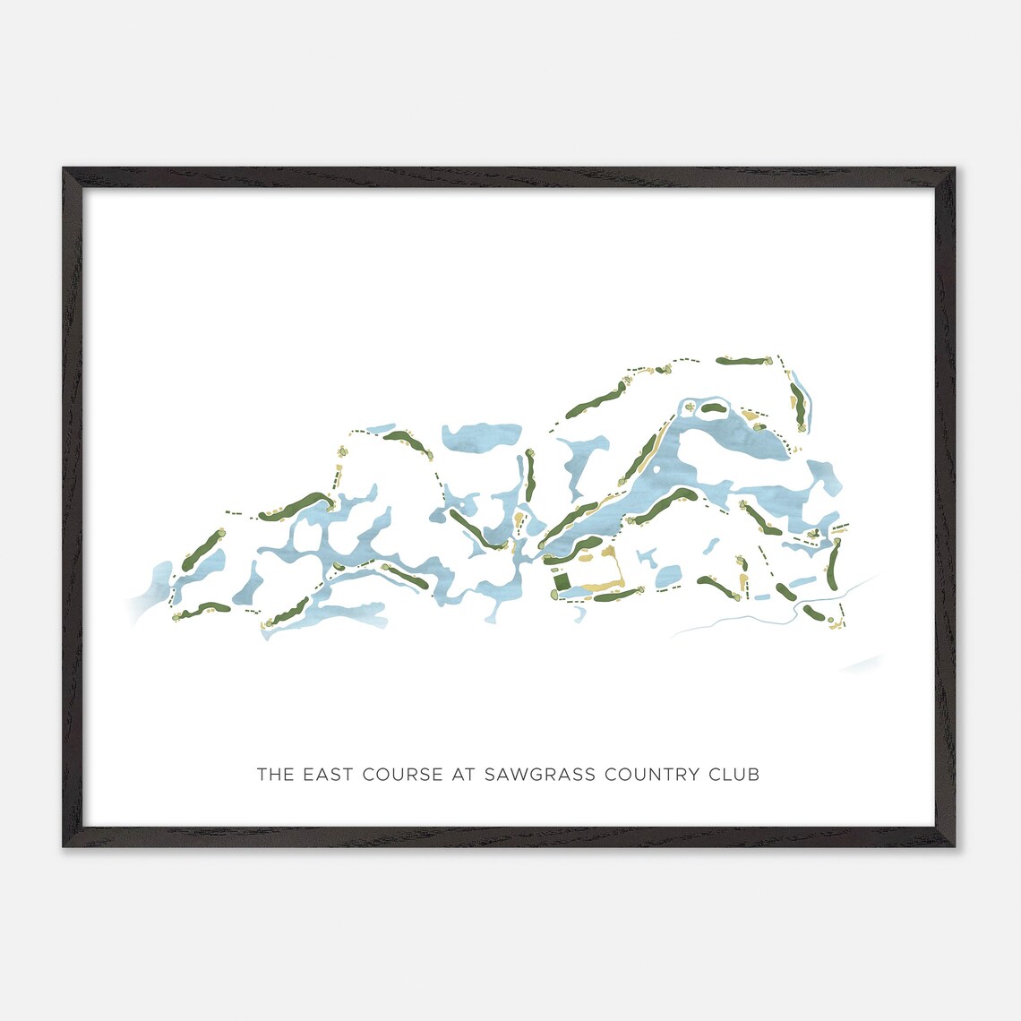 The East Course at Sawgrass Country Club Golf Map Minimalist Poster - Image 5