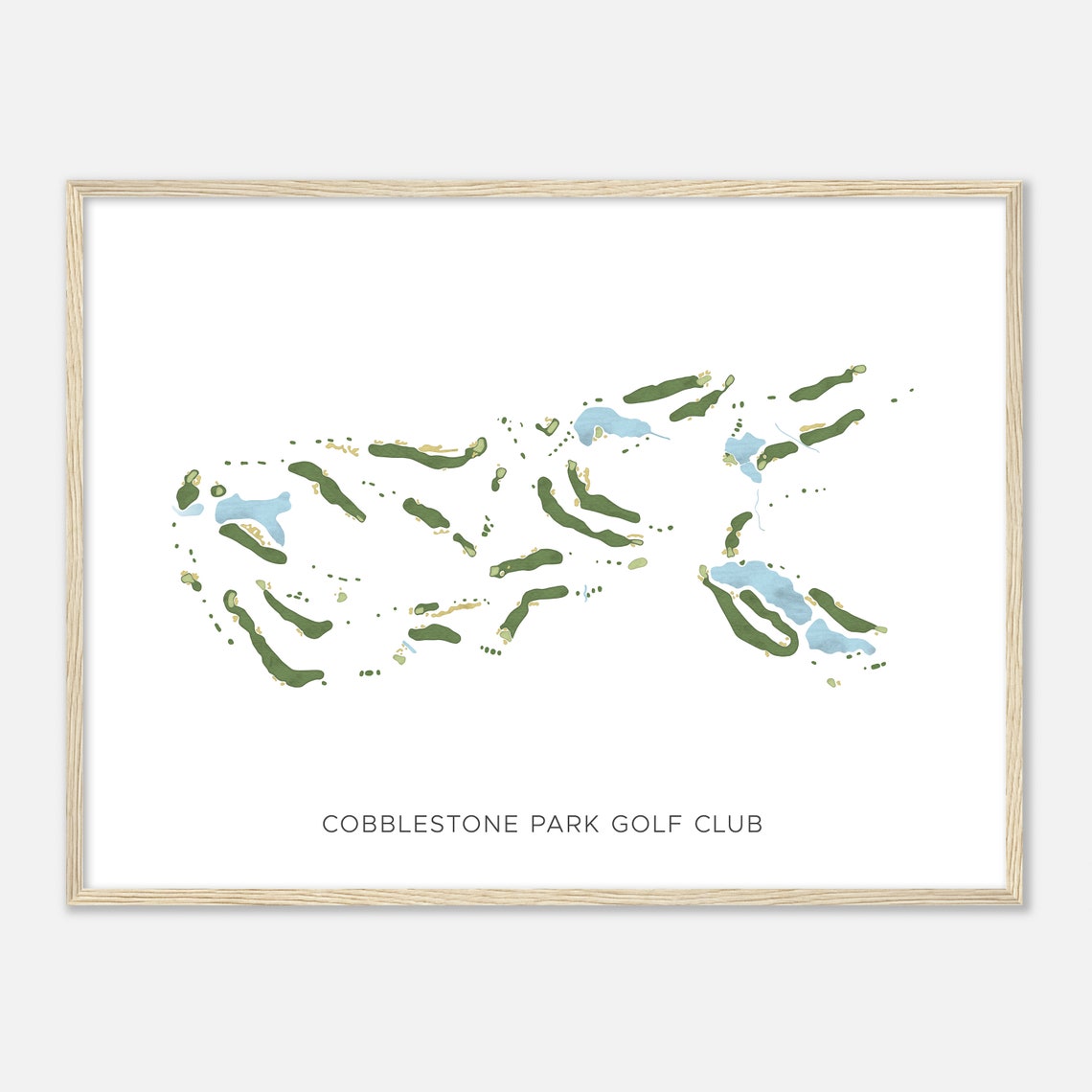 Cobblestone Park Golf Club South Carolina Modern Watercolor Poster - Image 2