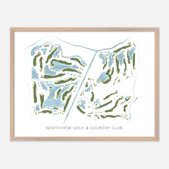 Northview Golf And Country Club Surrey Canada Golf Map Poster
