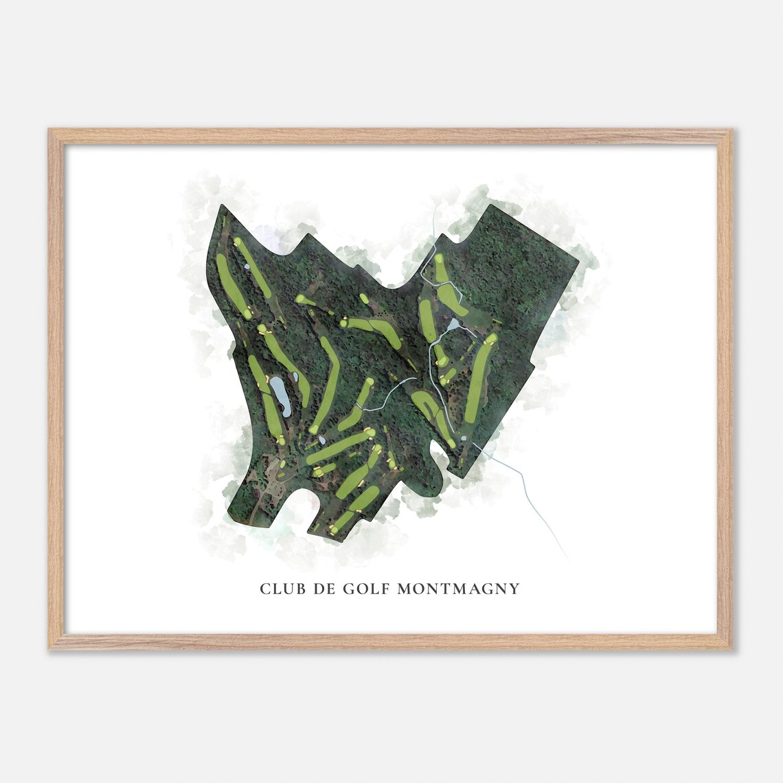 Club de Golf Montmagny Montmagny Canada Classic Watercolor Course Map Poster
