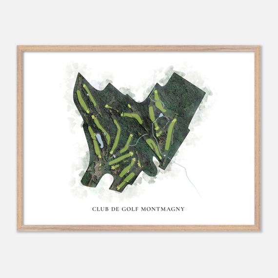 Club De Golf Montmagny In Montmagny Canada Classic Watercolor Map Golfer Gift Golf Wall Art Golf Poster Print Course Layout