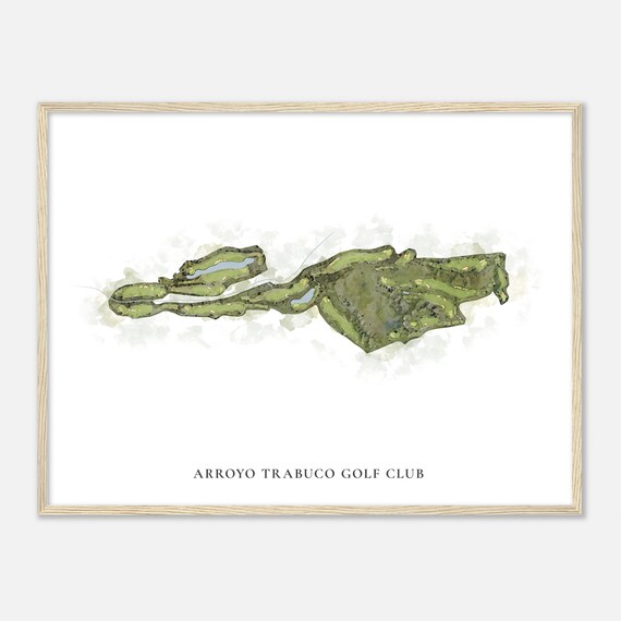Arroyo Trabuco Golf Club California Classic Watercolor Map Golfer Gift Golf Wall Art Golf Poster Print Course Layout