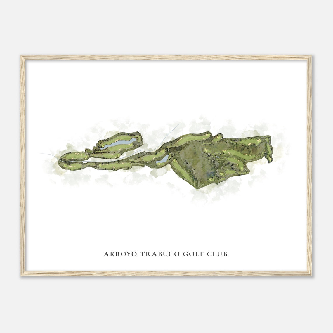 Arroyo Trabuco Golf Club Watercolor Aerial Map Golfer Gift Poster