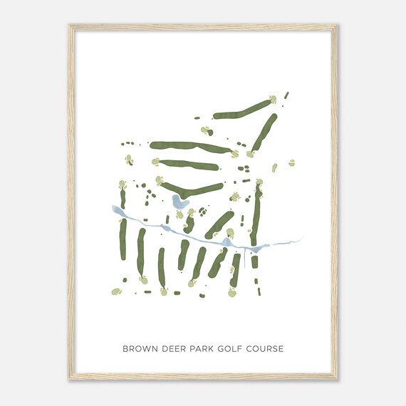 Brown Deer Park Golf Course Wisconsin Modern Watercolor Map Golfer Gift Golf Wall Art Golf Poster Print Course Layout