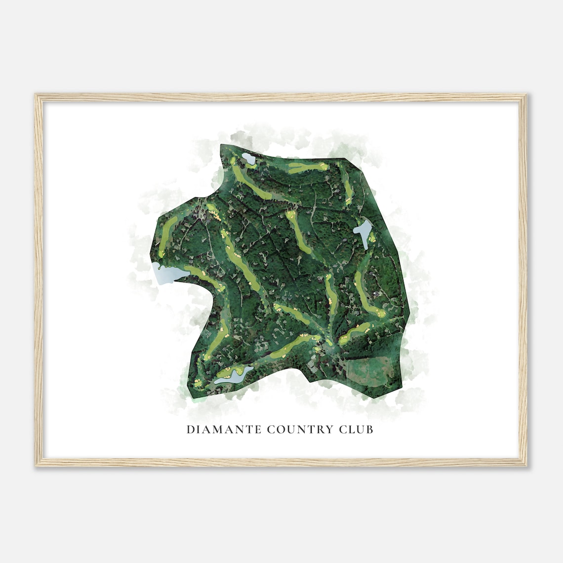 Diamante Country Club Arkansas Classic Watercolor Golf Map Poster - Image 2