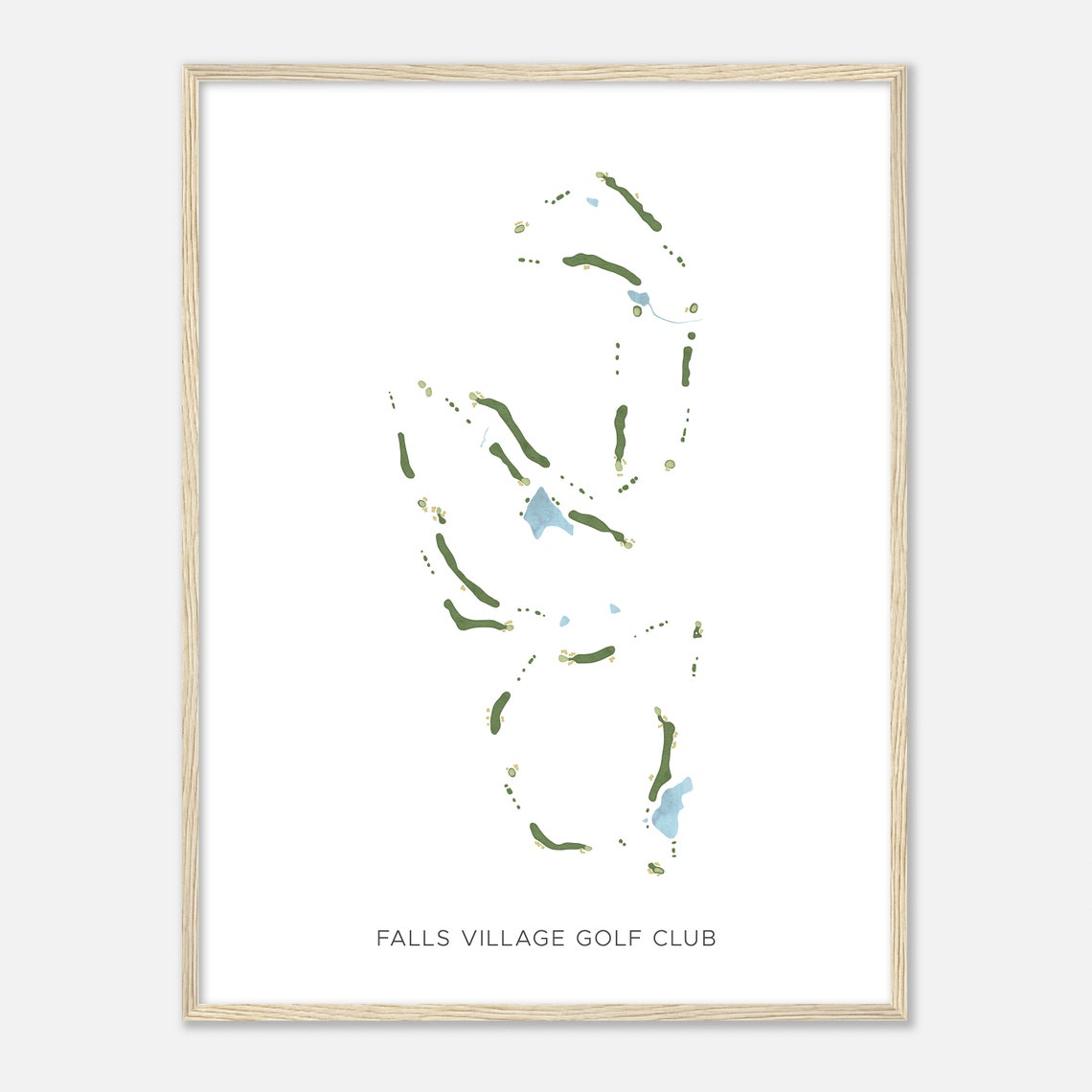 Falls Village Golf Club North Carolina Modern Watercolor Poster - Image 2