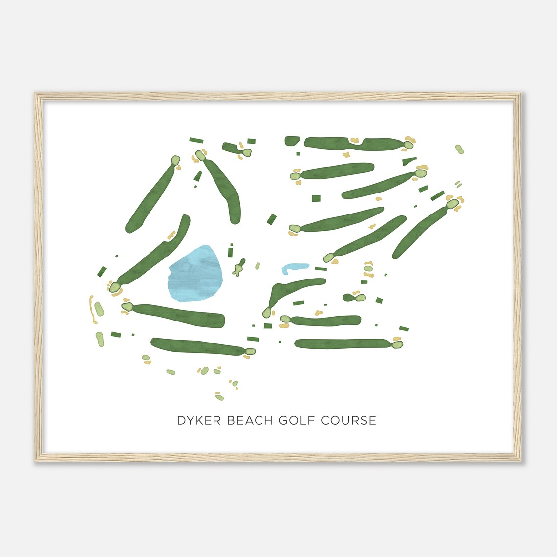 Dyker Beach Golf Course New York Modern Watercolor Map Golfer Gift Golf Wall Art Golf Poster Print Course Layout - Image 2