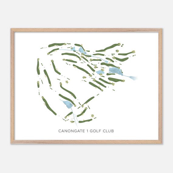 Canongate 1 Golf Club In Sharpsburg Georgia Modern Watercolor Map Golfer Gift Golf Wall Art Golf Poster Print Course Layout