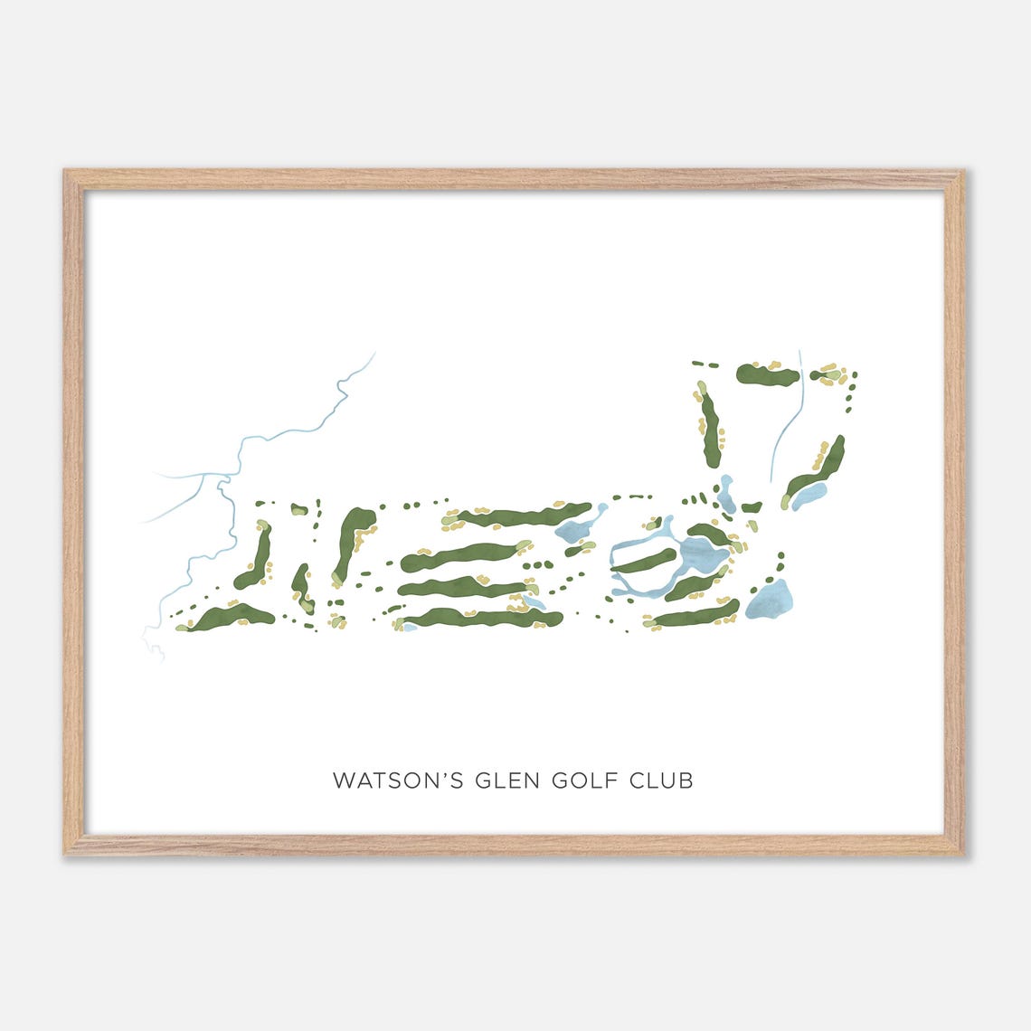 Watson's Glen Golf Club Canada Minimalist Style Golf Map Poster