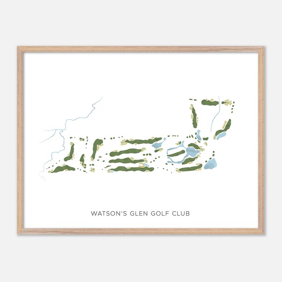 Watson's Glen Golf Club Canada Minimalist Style Golf Map Poster