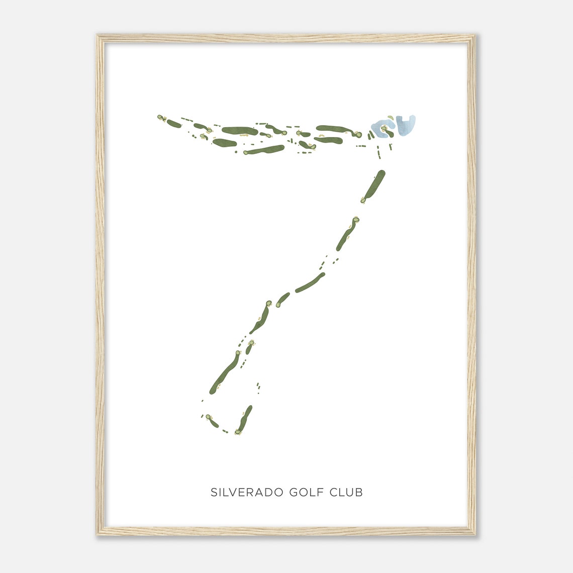 Silverado Golf Club Minimalist Watercolor Map Golfer Gift Wall Art