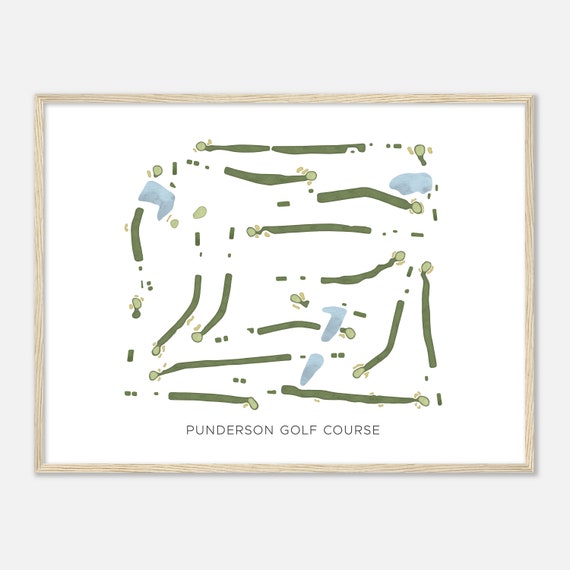 Punderson Golf Course Ohio Modern Watercolor Map Golfer Gift Golf Wall Art Golf Poster Print Course Layout