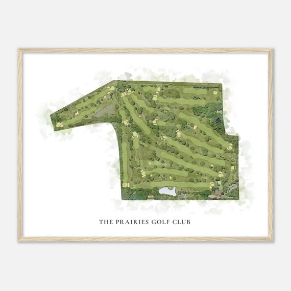 The Prairies Golf Club Michigan Classic Watercolor Map Golfer Gift Golf Wall Art Golf Poster Print Course Layout