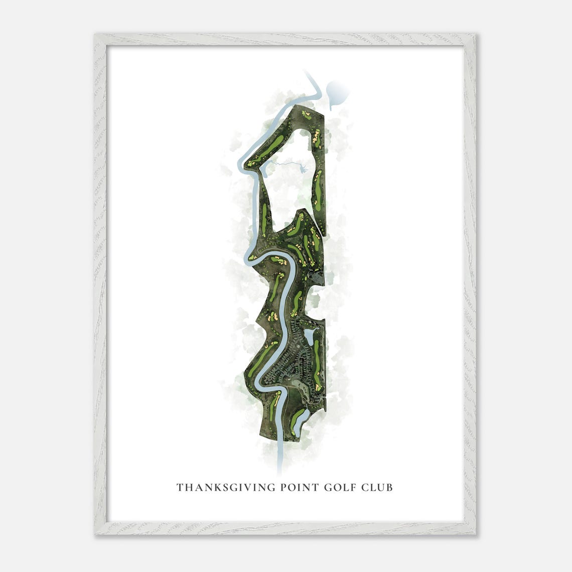 Thanksgiving Point Golf Club Watercolor Course Map Art Poster - Image 2