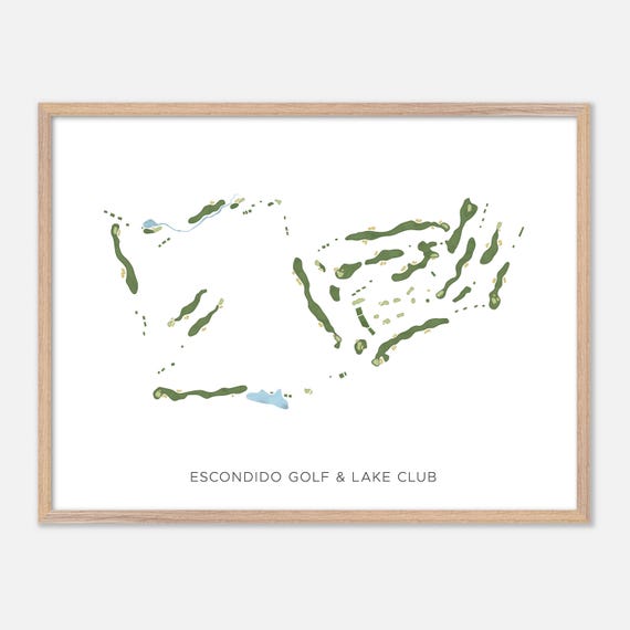 Escondido Golf Lake Club In Horseshoe Bay Texas Modern Watercolor Map Golfer Gift Golf Wall Art Golf Poster Print Course Layout