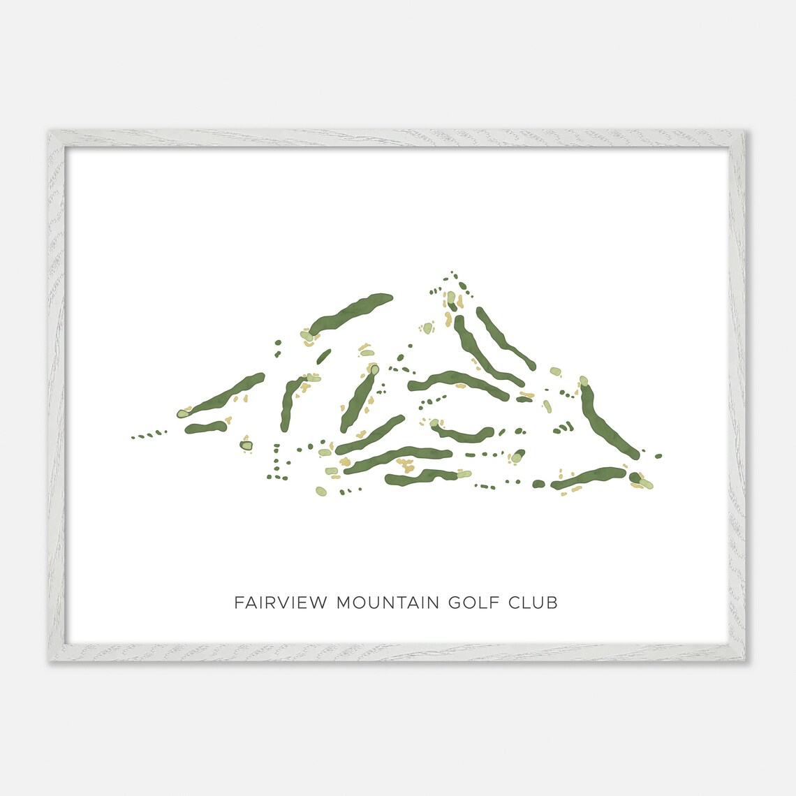 Fairview Mountain Golf Club Oliver Canada Modern Watercolor Golf Map Poster - Image 3