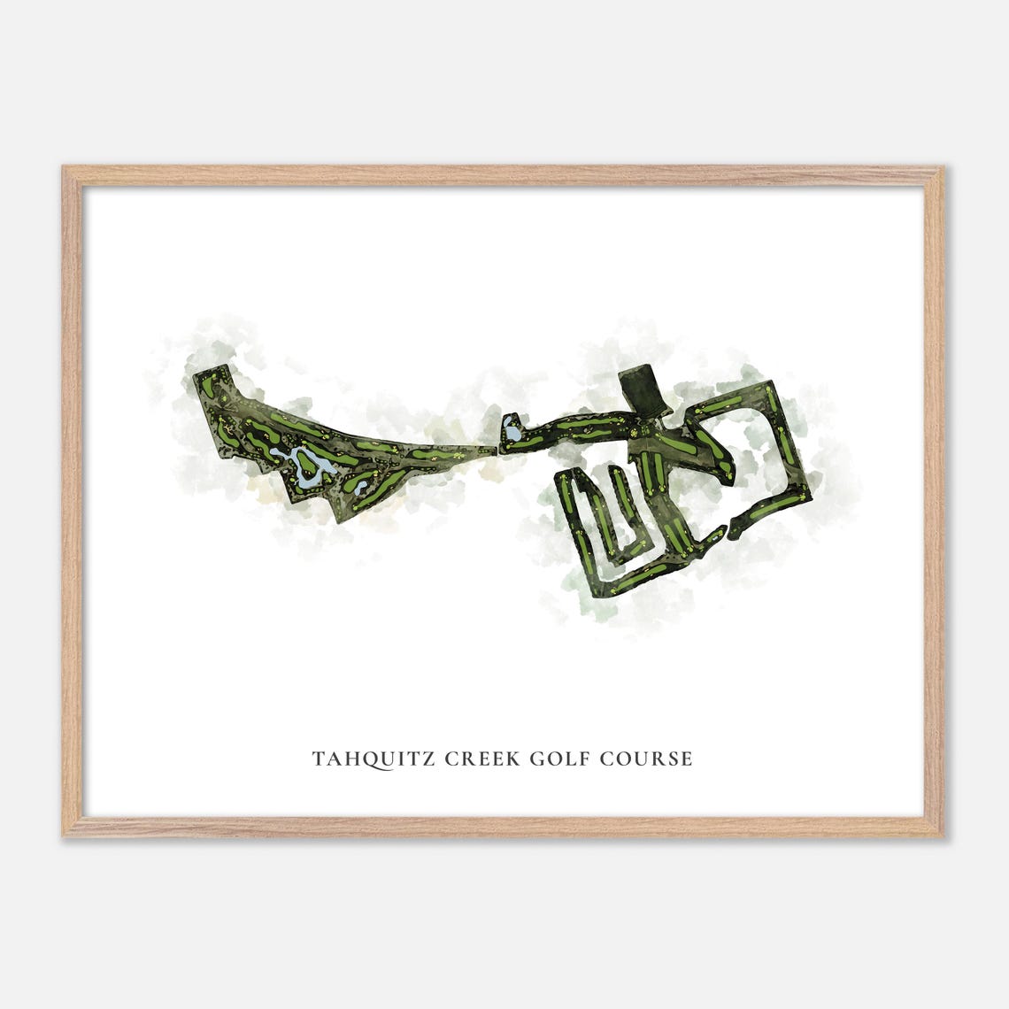 Tahquitz Creek Golf Course Palm Springs CA Classic Golf Map Poster